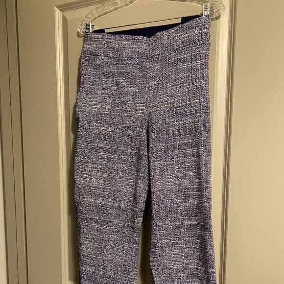 Blue/White Ankle Pants - Picture 1 of 4